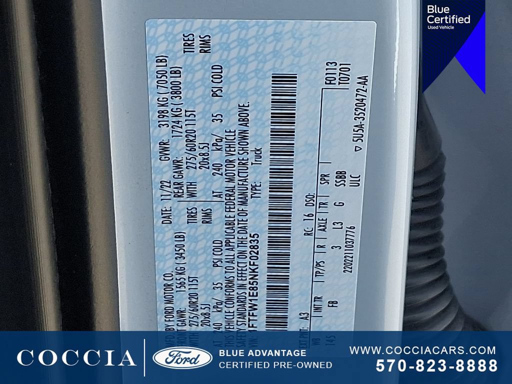 Certified 2022 Ford F150 XLT w/ Equipment Group 302A High AWD/4WD image 26