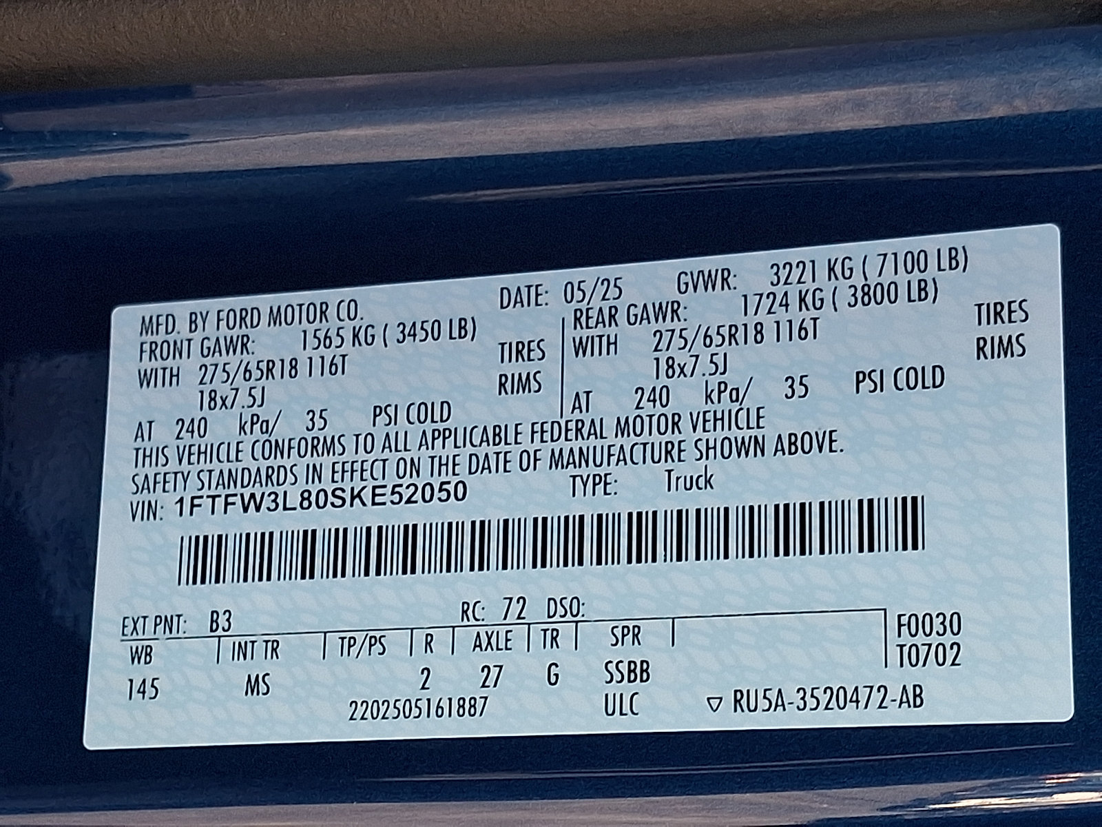 Certified 2025 Ford F150 XLT w/ Equipment Group 301A Standard AWD/4WD image 27