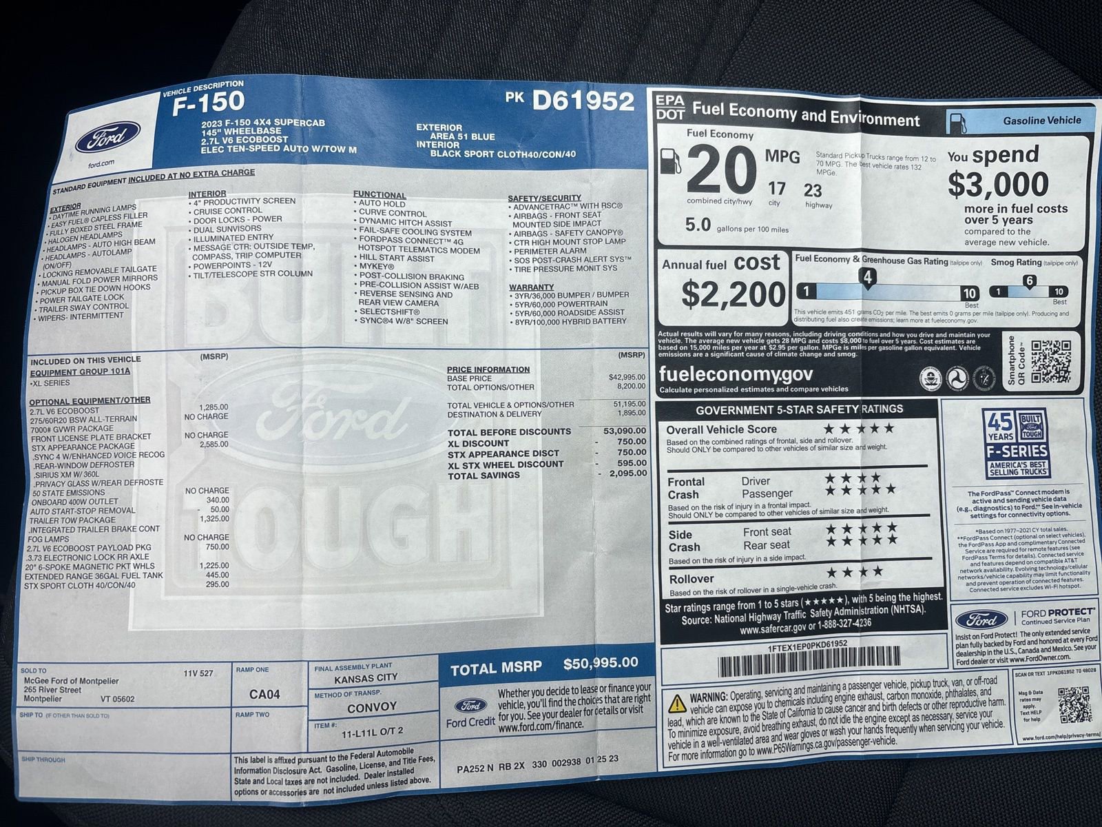 Certified 2023 Ford F150 XL w/ STX Appearance Package AWD/4WD image 29