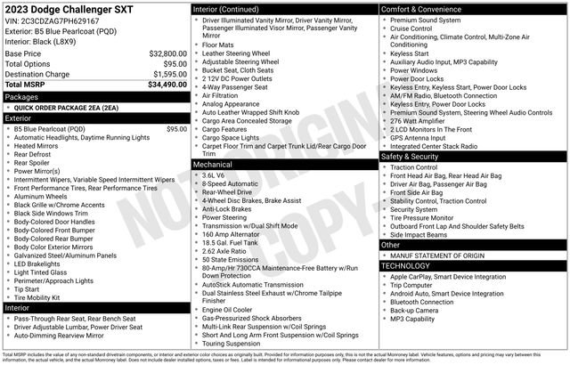 Used 2023 Dodge Challenger SXT RWD image 9