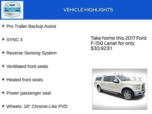 Certified 2017 Ford F150 Lariat image 19