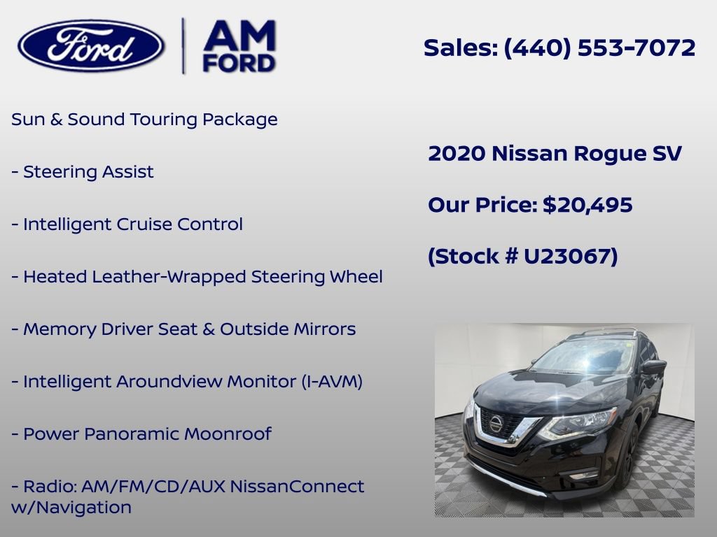Used 2020 Nissan Rogue SV w/ Sun & Sound Touring Package AWD/4WD image 6