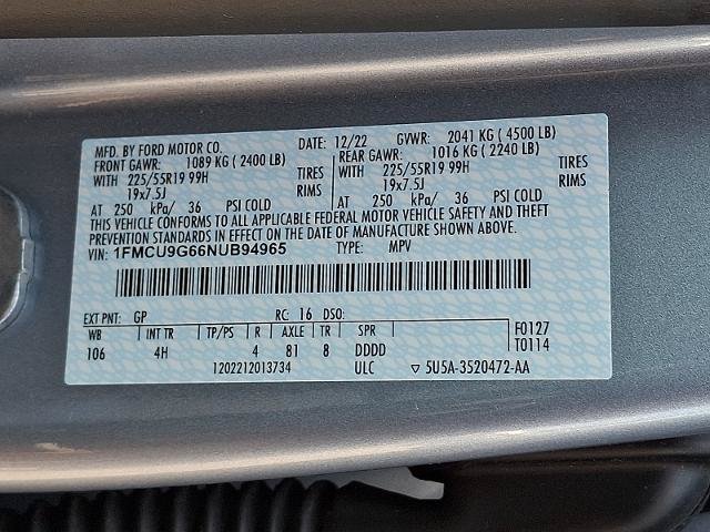 Certified 2022 Ford Escape SE w/ SE Sport Appearance Package AWD/4WD image 26