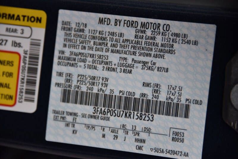 Certified 2019 Ford Fusion Energi Titanium image 26