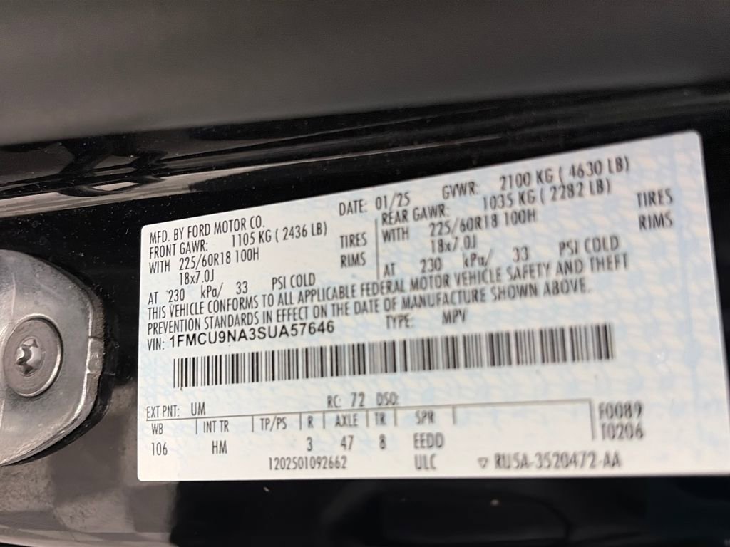 Certified 2025 Ford Escape ST-Line Select image 9