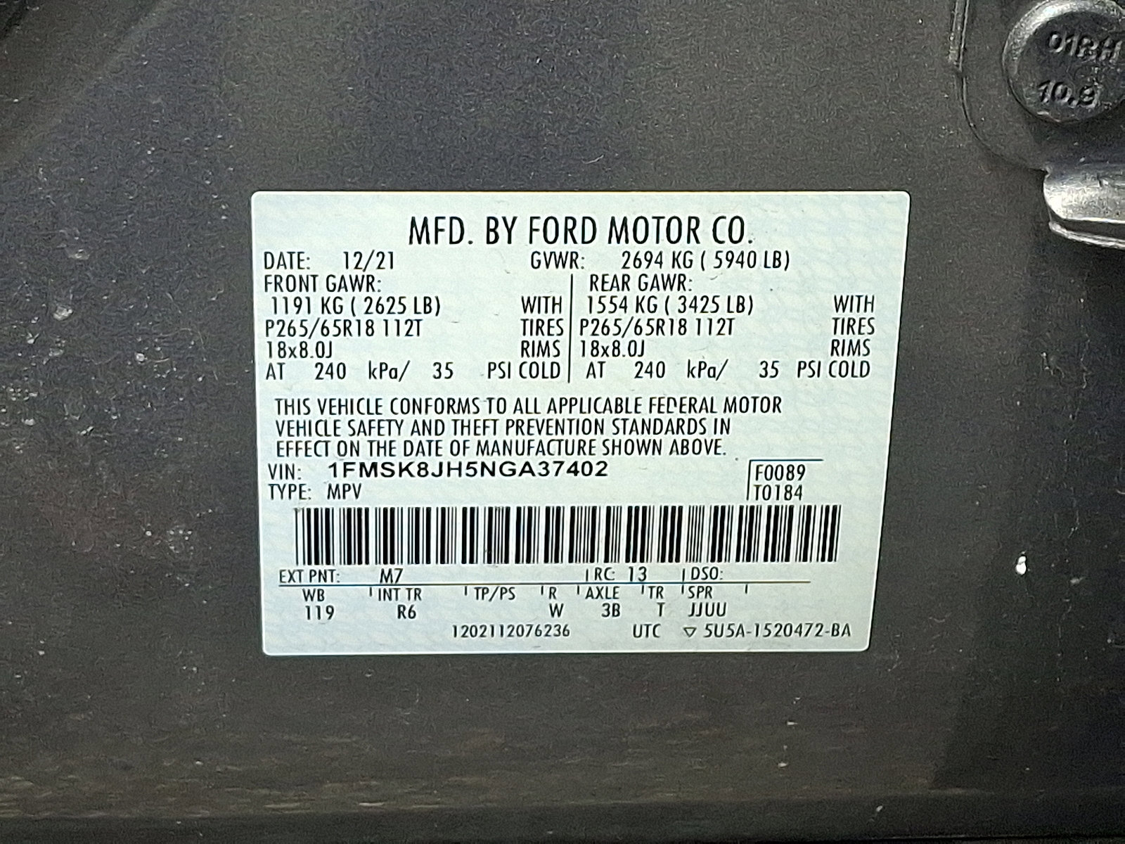 Certified 2022 Ford Explorer Timberline AWD/4WD image 27