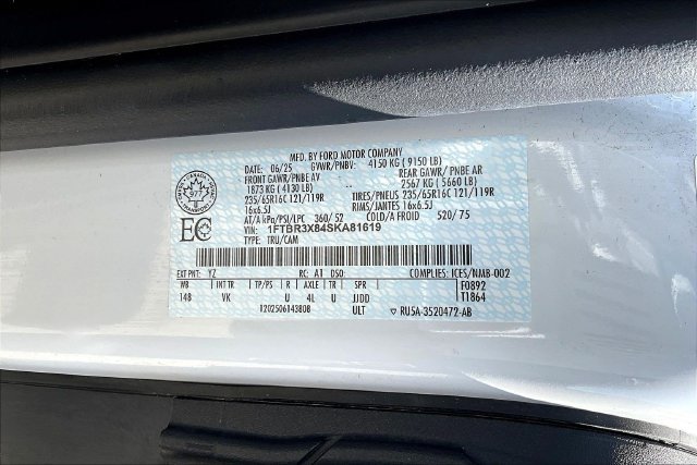 Certified 2025 Ford Transit 250 148 High Roof Extended w/ Load Area Protection Package RWD image 18