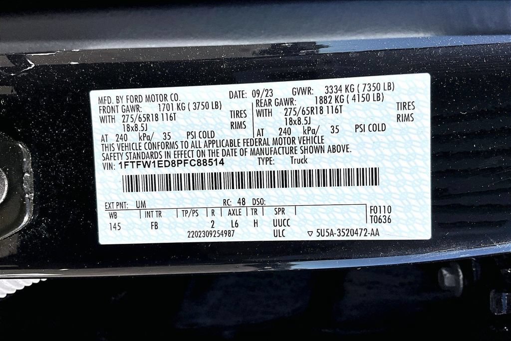Certified 2023 Ford F150 XLT w/ Equipment Group 302A High AWD/4WD image 35