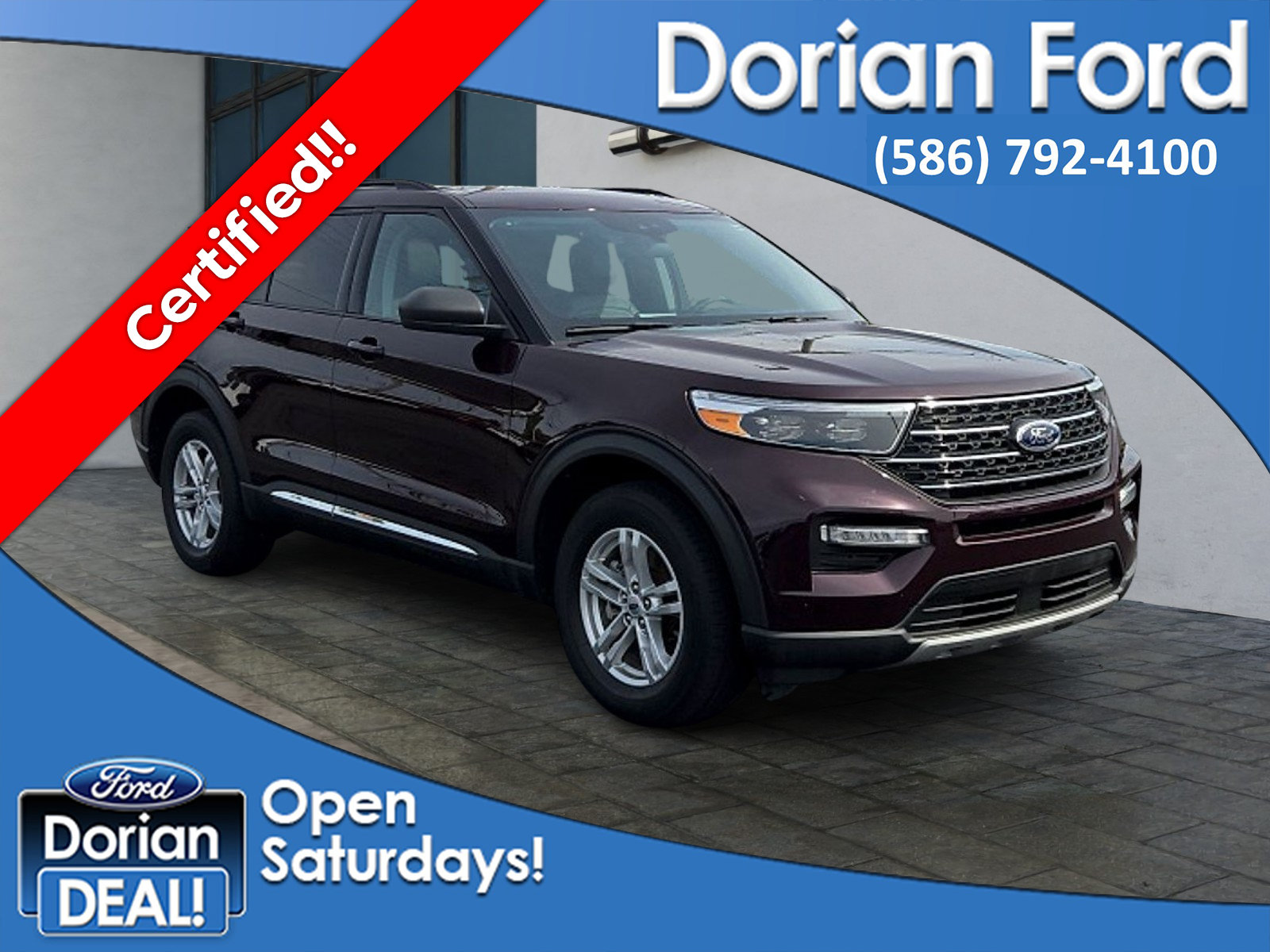 Certified 2023 Ford Explorer XLT w/ Equipment Group 202A AWD/4WD image 1