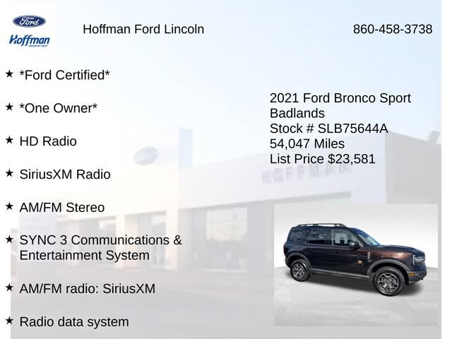 Certified 2021 Ford Bronco Sport Badlands w/ Badlands Package AWD/4WD image 18
