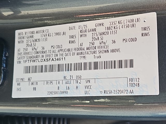 Certified 2025 Ford F150 Platinum w/ Equipment Group 702A High AWD/4WD image 37