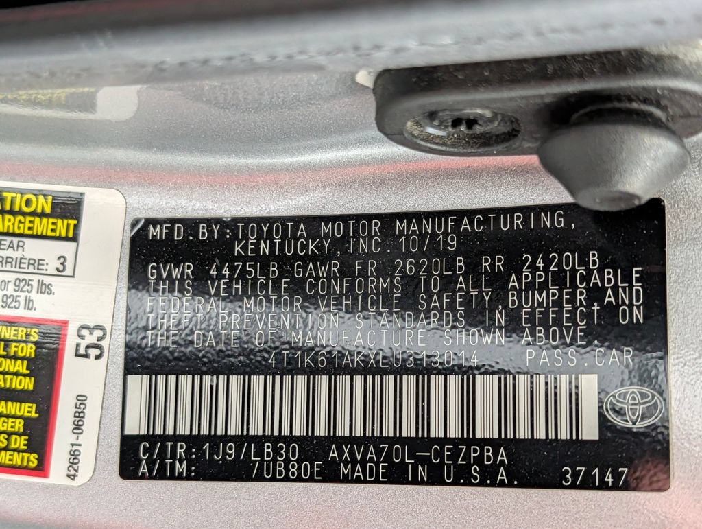 Used 2020 Toyota Camry XSE w/ Navigation Package FWD image 22