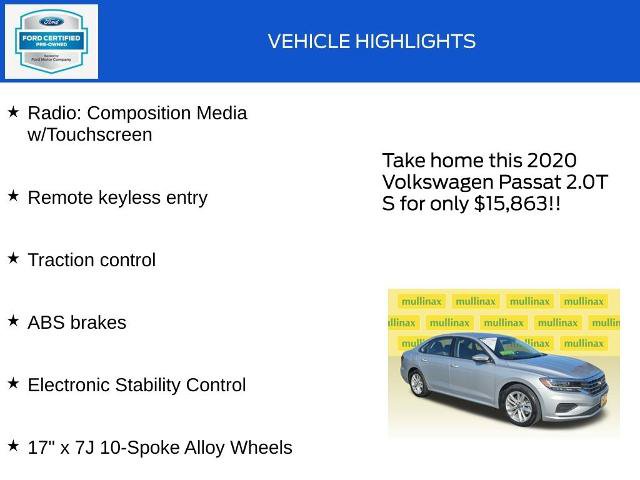Used 2020 Volkswagen Passat 2.0T S FWD image 18