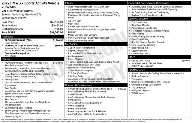 Used 2022 BMW X7 xDrive40i w/ Premium Package image 39