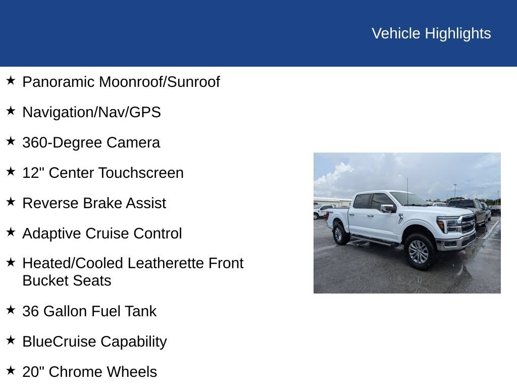 Certified 2025 Ford F150 Lariat w/ Equipment Group 501A Mid AWD/4WD image 29