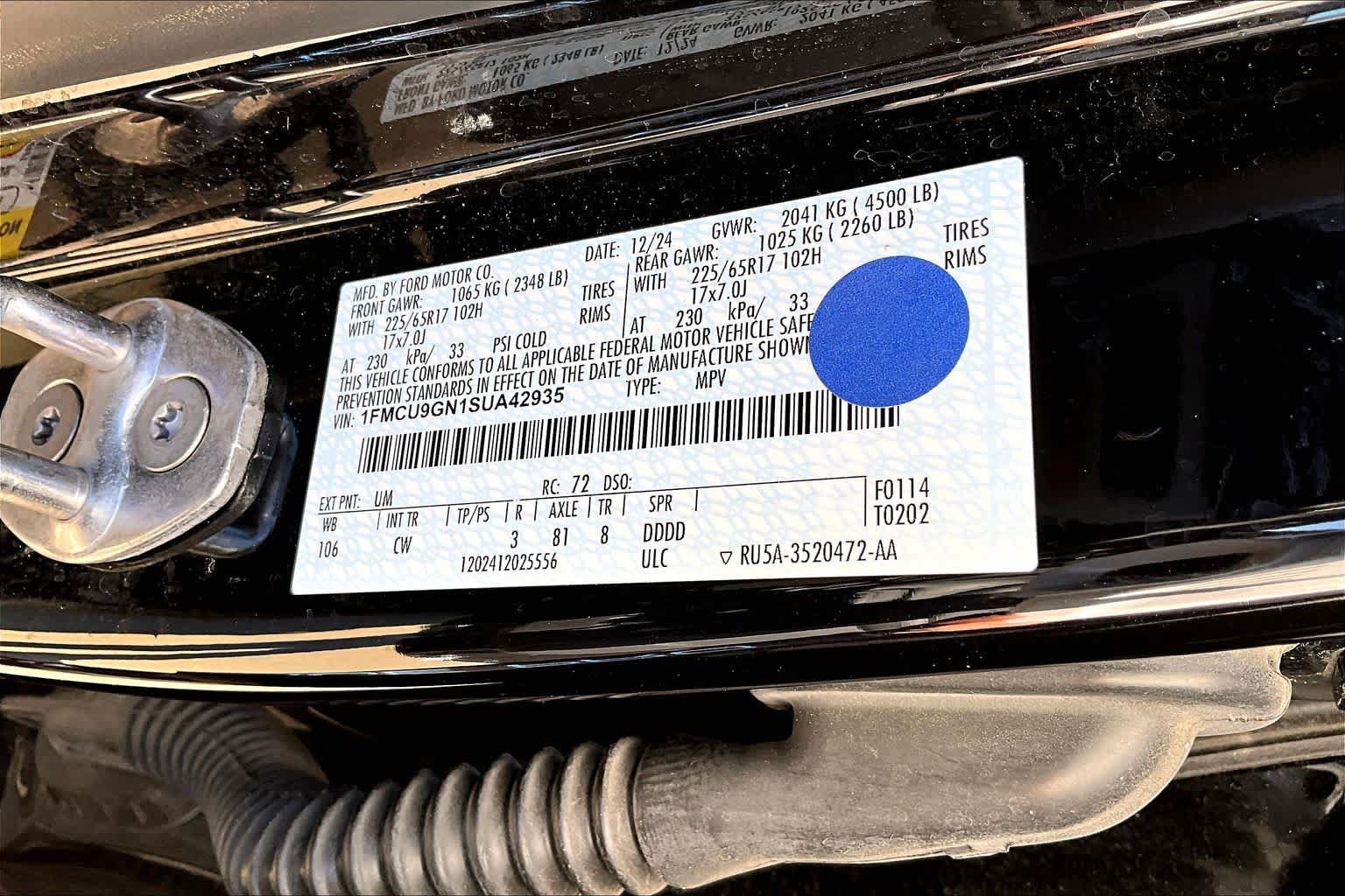 Certified 2025 Ford Escape Active AWD/4WD image 59