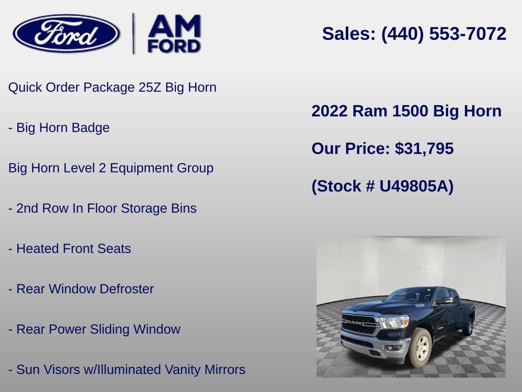 Used 2022 RAM 1500 Big Horn AWD/4WD image 6