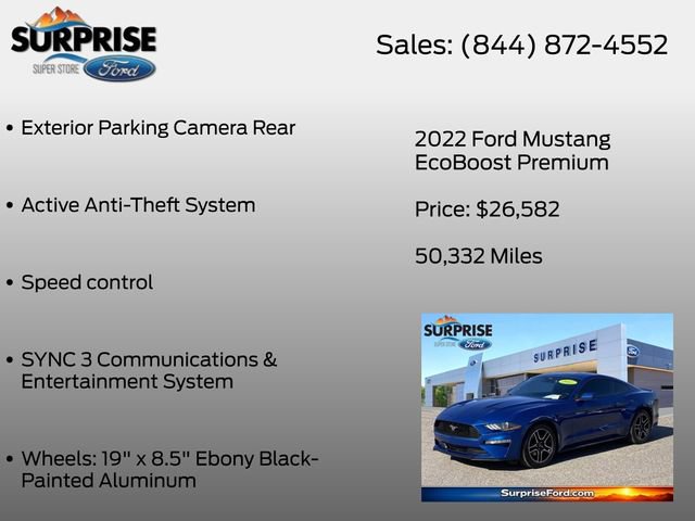 Certified 2022 Ford Mustang Premium w/ Security Package RWD image 13