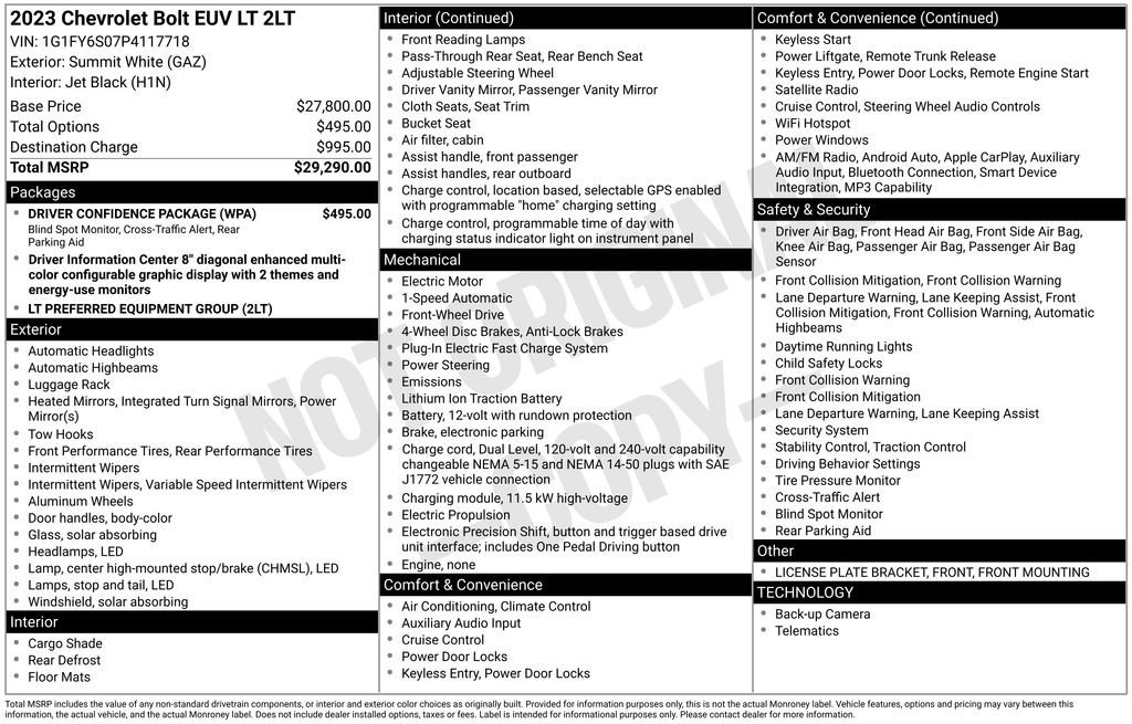 Used 2023 Chevrolet Bolt EUV LT w/ Driver Confidence Package image 32