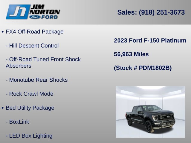 Certified 2023 Ford F150 Platinum w/ Equipment Group 701A High AWD/4WD image 21