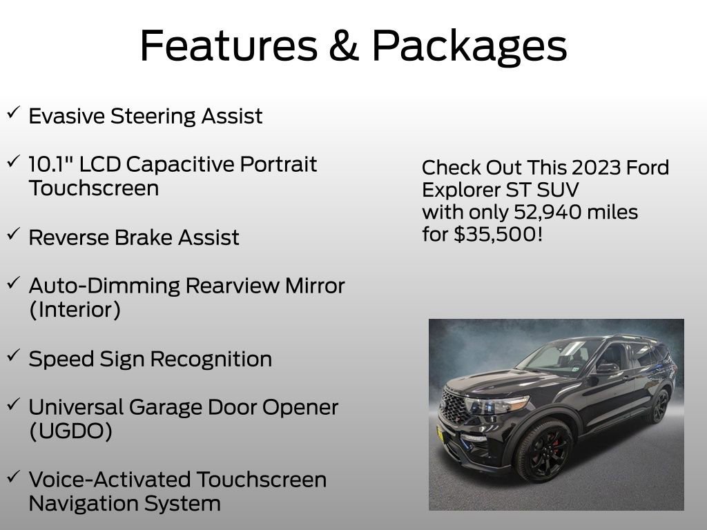 Certified 2023 Ford Explorer ST w/ Equipment Group 401A AWD/4WD image 13