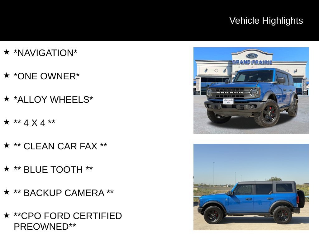 Certified 2024 Ford Bronco Black Diamond AWD/4WD image 4