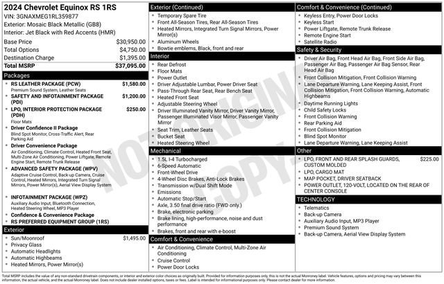 Used 2024 Chevrolet Equinox RS w/ RS Leather Package image 10