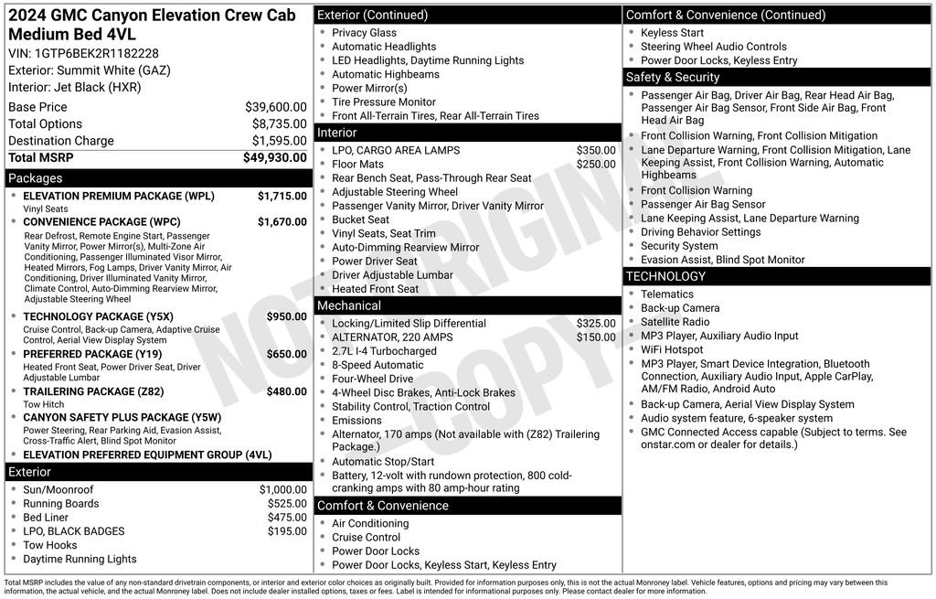 Used 2024 GMC Canyon Elevation w/ Elevation Premium Package AWD/4WD image 33