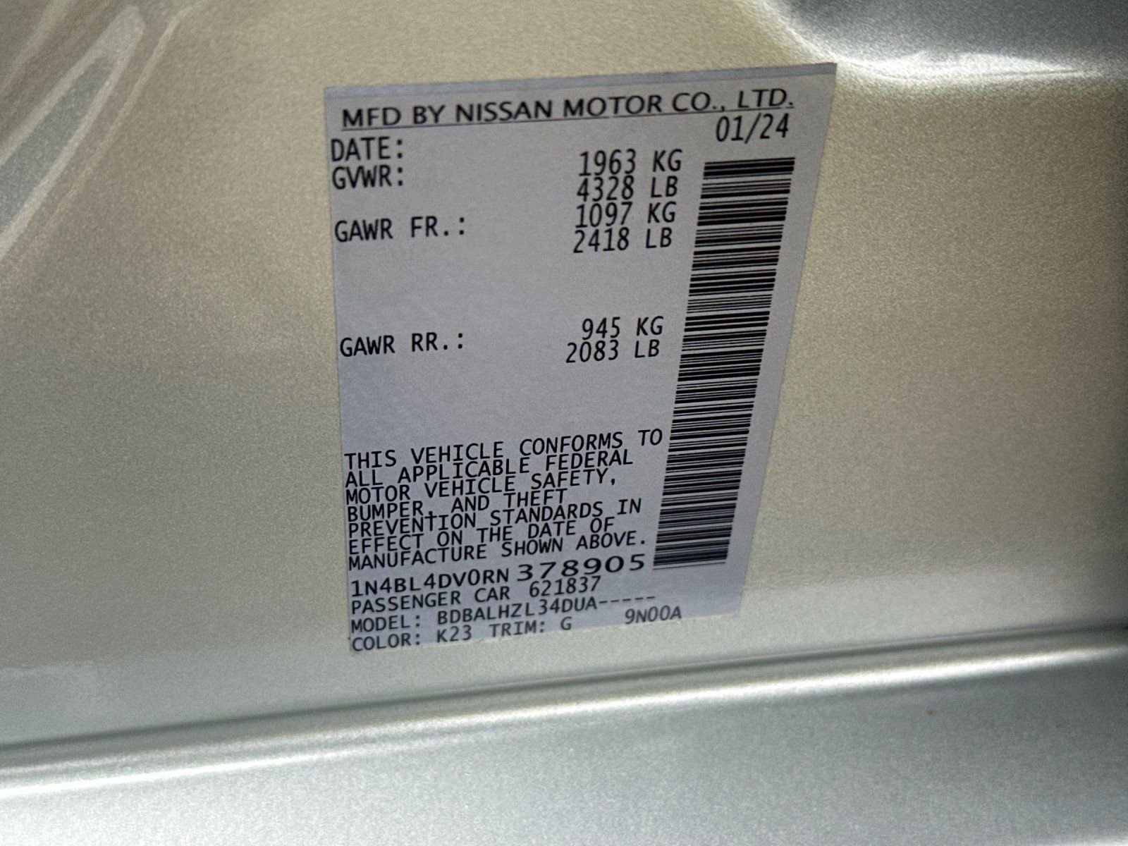 Used 2024 Nissan Altima 2.5 SV image 27