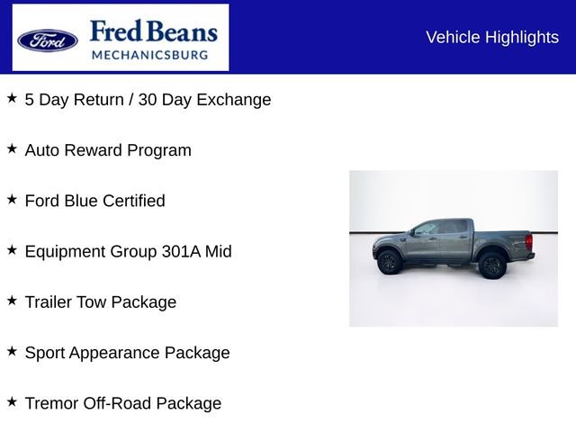 Certified 2022 Ford Ranger XLT w/ Tremor Off-Road Package AWD/4WD image 7