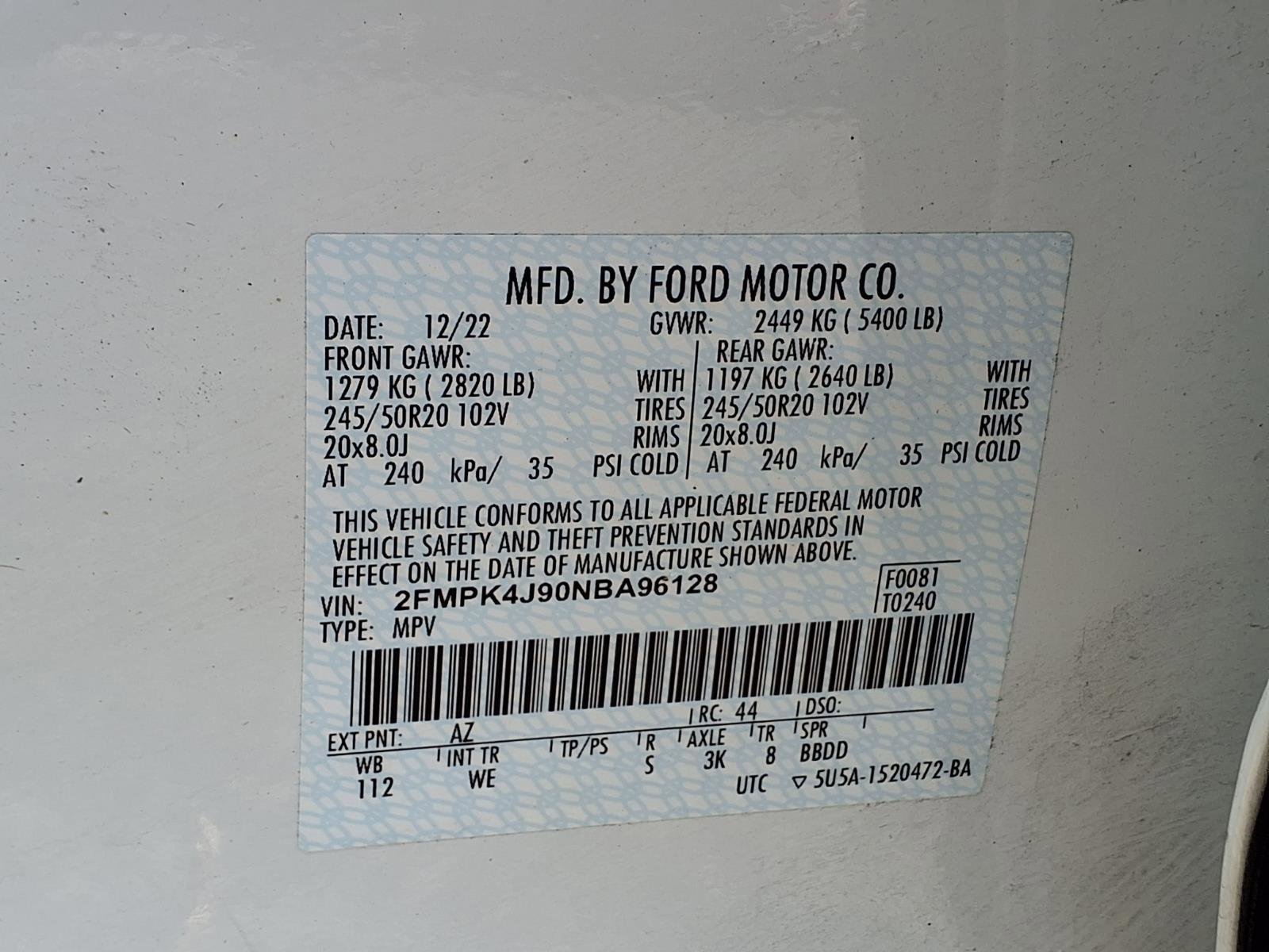 Certified 2022 Ford Edge ST-Line w/ Cargo Accessory Package image 28