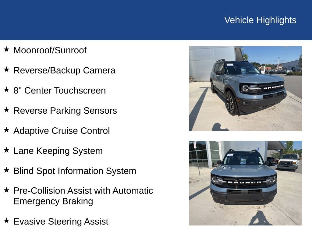 Certified 2024 Ford Bronco Sport Outer Banks w/ Tech Package AWD/4WD image 33