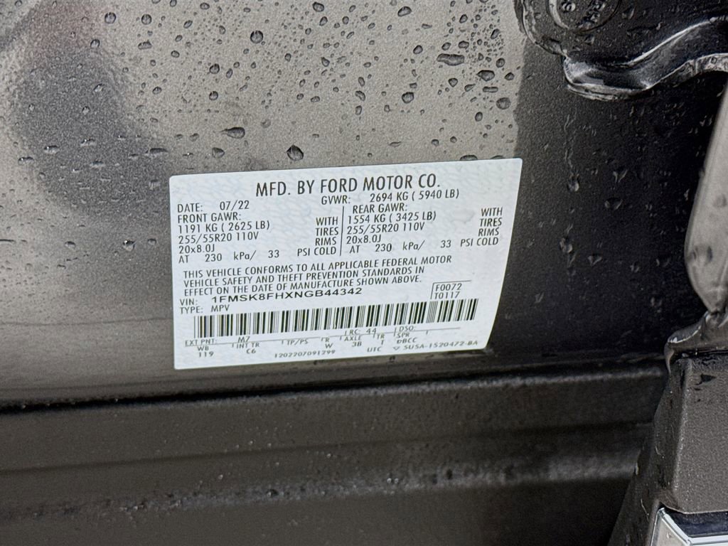 Certified 2022 Ford Explorer Limited w/ Equipment Group 301A image 36