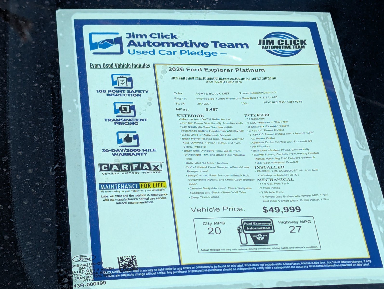 Certified 2026 Ford Explorer Platinum AWD/4WD image 14