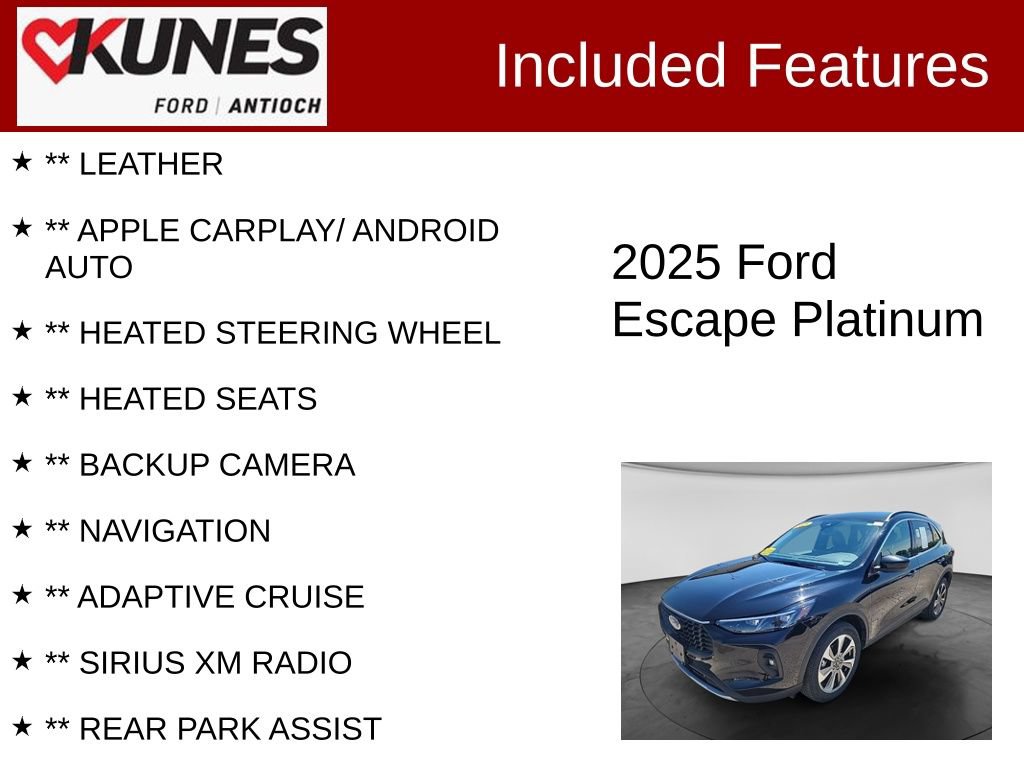 Certified 2025 Ford Escape Platinum AWD/4WD image 3
