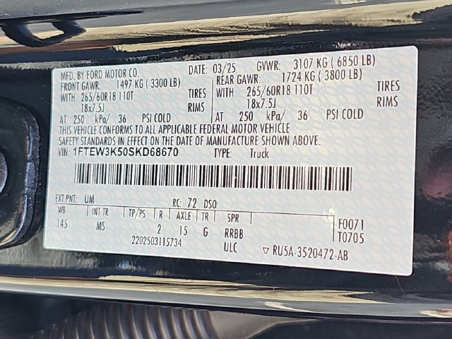 Certified 2025 Ford F150 XLT w/ Equipment Group 301A Standard RWD image 36