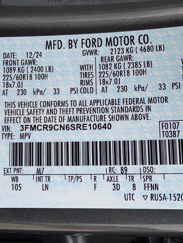 Certified 2025 Ford Bronco Sport Outer Banks w/ Outer Banks Tech Package+ AWD/4WD image 29