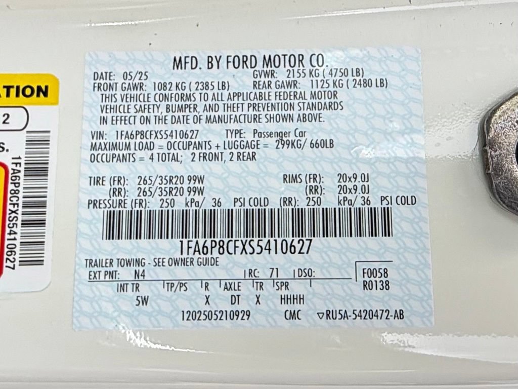 Certified 2025 Ford Mustang GT Premium w/ 60th Anniversary Package RWD image 30