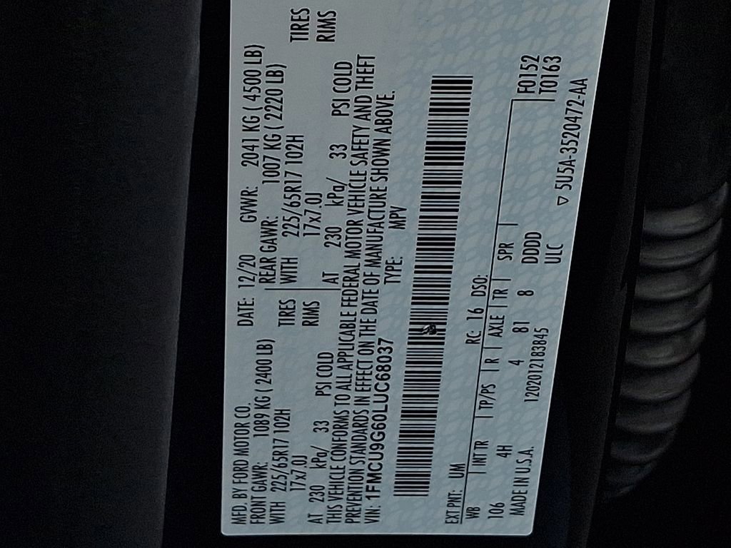 Certified 2020 Ford Escape SE image 26