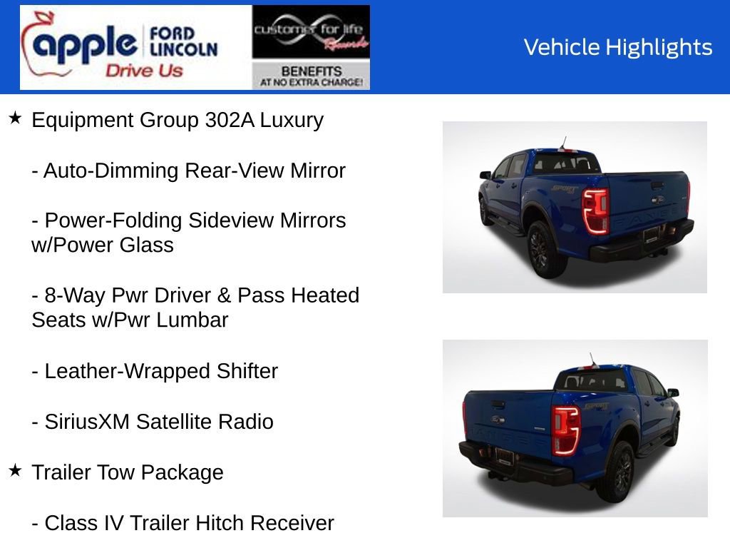 Certified 2019 Ford Ranger XLT w/ Equipment Group 302A Luxury image 6