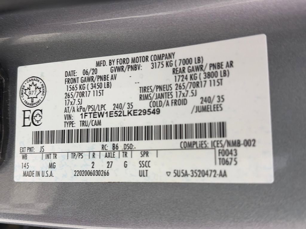 Certified 2020 Ford F150 XLT w/ Trailer Tow Package image 9