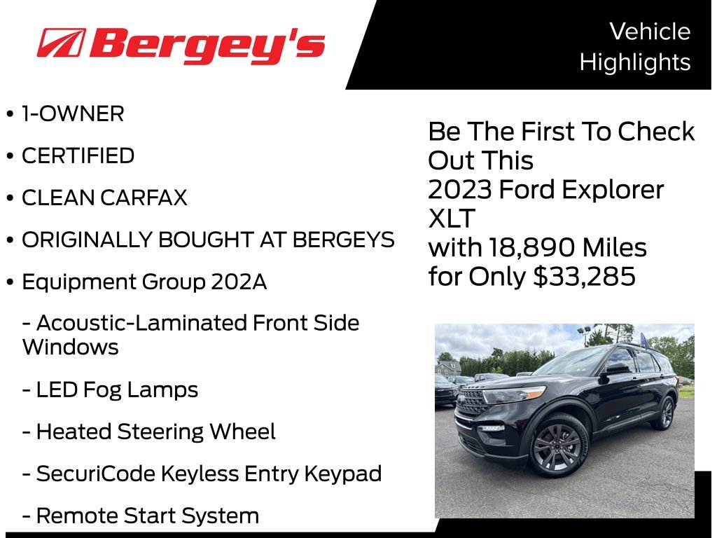 Certified 2023 Ford Explorer XLT w/ Equipment Group 202A AWD/4WD image 5