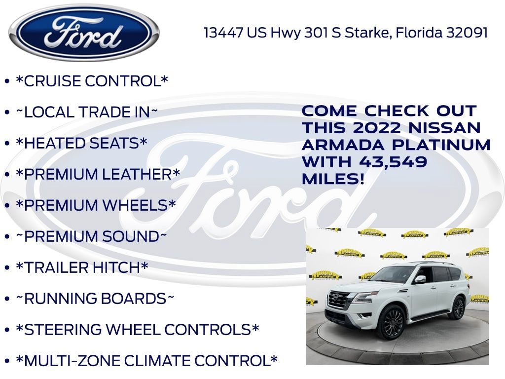 Used 2022 Nissan Armada Platinum w/ Captain's Chairs Package RWD image 15