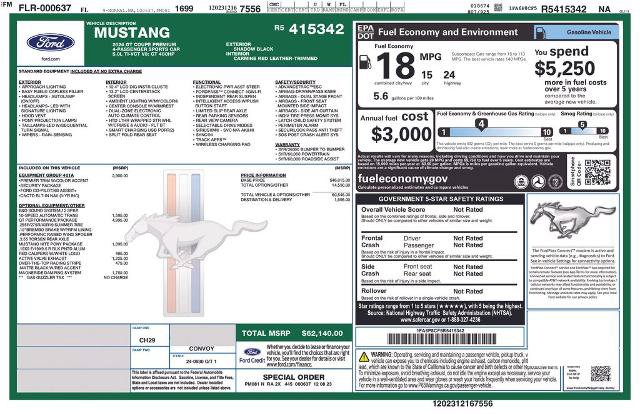 Certified 2024 Ford Mustang GT Premium w/ GT Performance Package RWD image 2