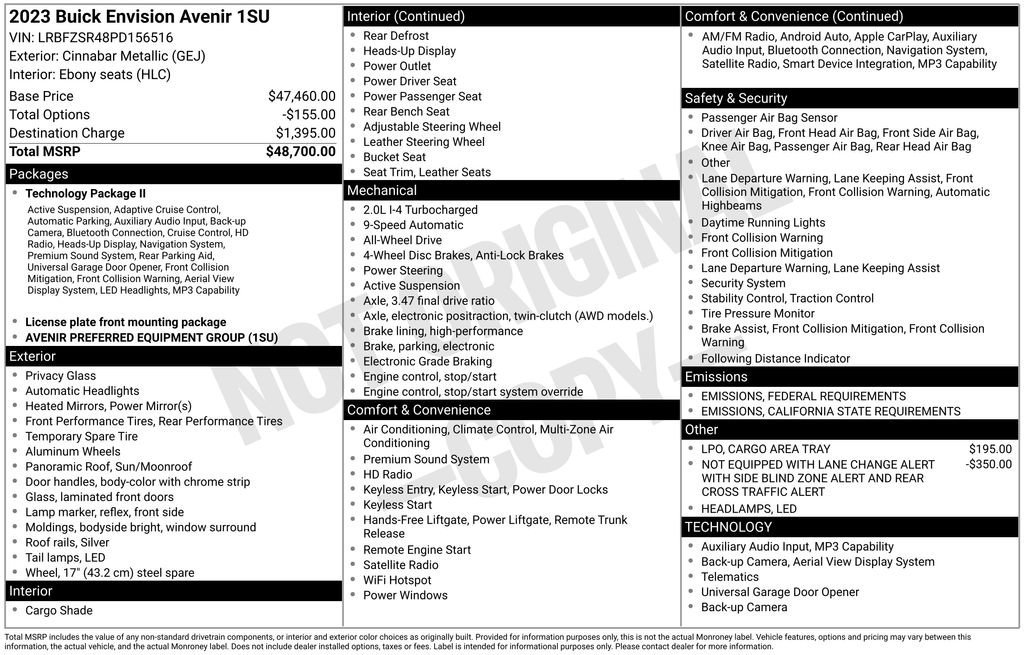 Used 2023 Buick Envision Avenir image 33