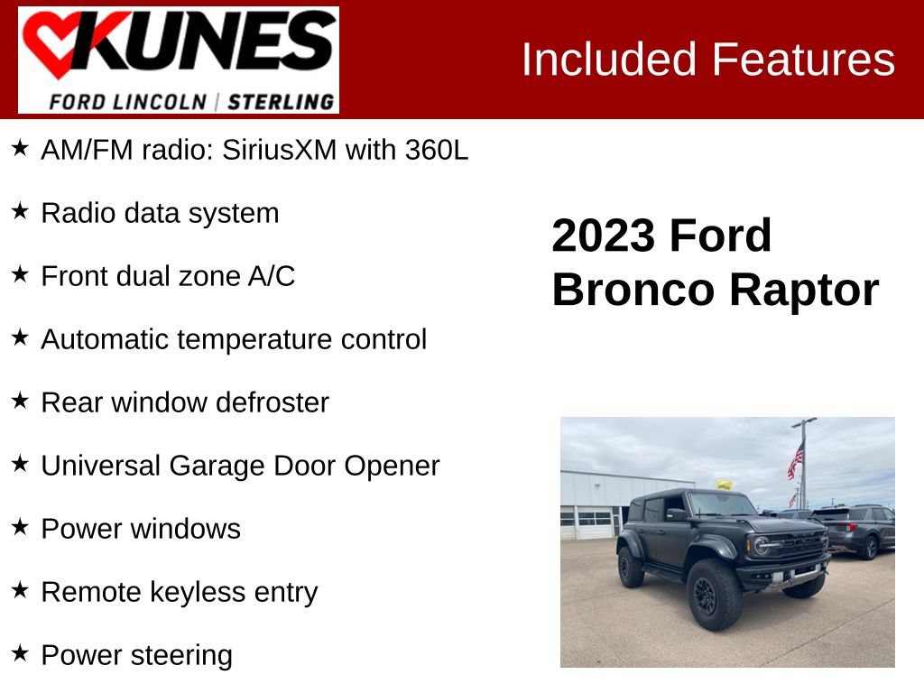 Certified 2023 Ford Bronco Raptor AWD/4WD image 3