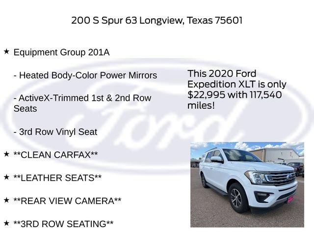 Certified 2020 Ford Expedition XLT w/ Equipment Group 201A RWD image 5