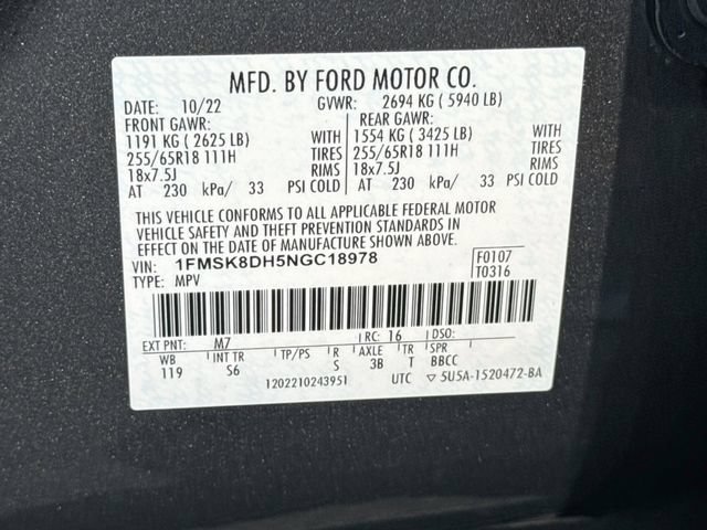 Certified 2022 Ford Explorer XLT w/ Equipment Group 202A AWD/4WD image 40