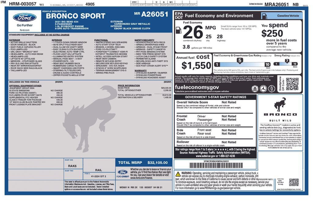 Certified 2021 Ford Bronco Sport Big Bend image 27