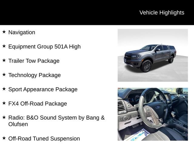 Certified 2023 Ford Ranger Lariat w/ Equipment Group 501A High AWD/4WD image 8